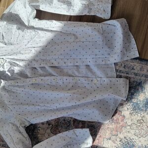 Ben Sherman White Polka Dot Casual Button Down Shirt